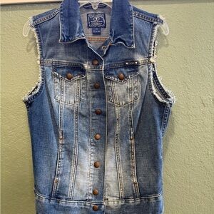 Lucky Brand Blue Denim Vest